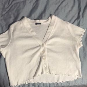 Brandy melville PAIGE CROPPED RUFFLE TOP